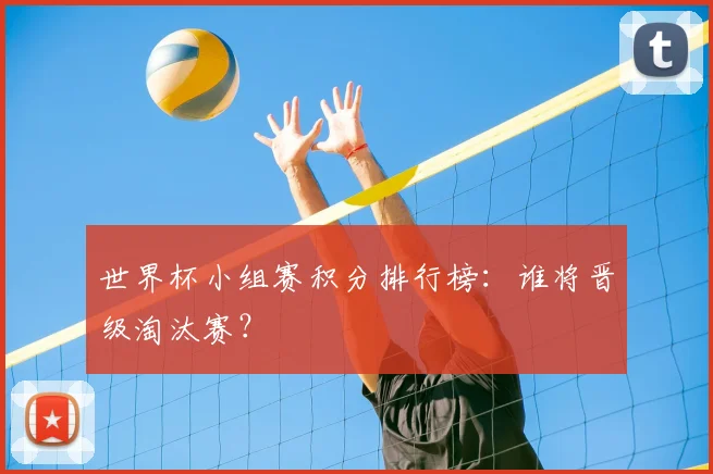 世界杯小组赛积分排行榜:谁将晋级淘汰赛?
